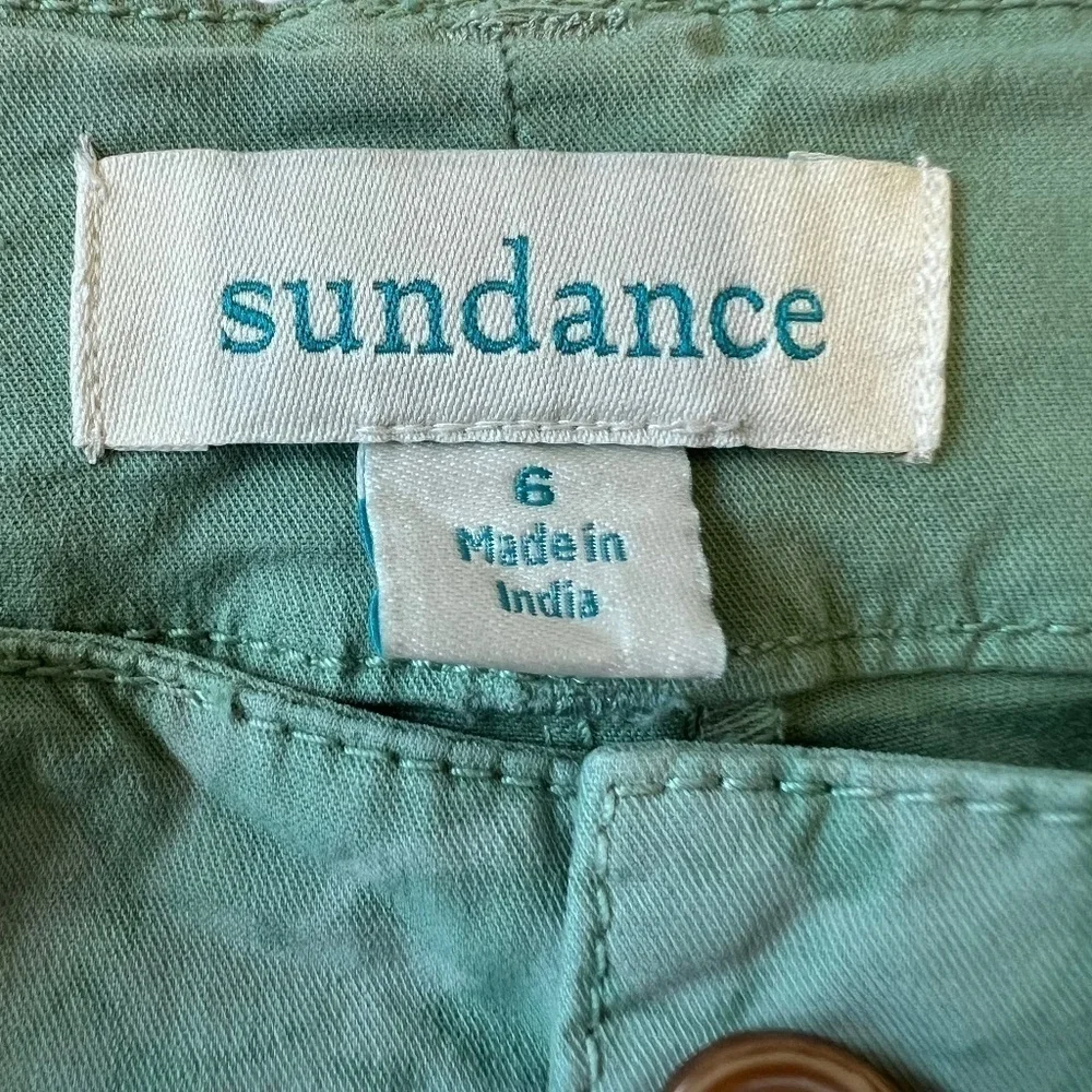 *FIRM PRICE* Sundance Bastille easy two tone green floral high rise chino - Picture 4 of 10